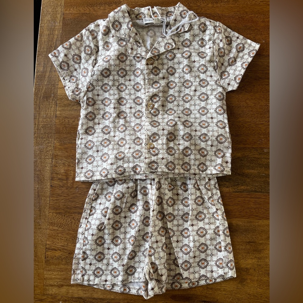 NWT Bebe Organic Jules Simple Set in Azulejo